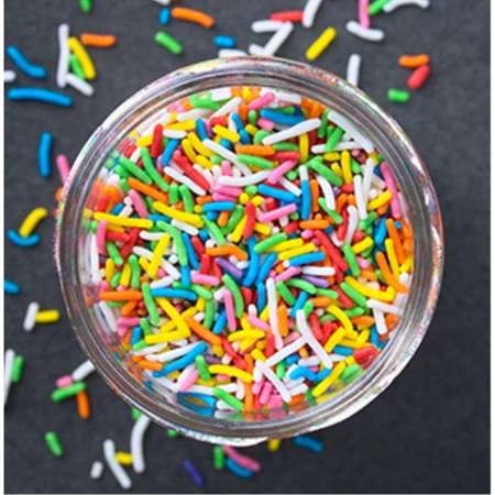 AMERICAN SPRINKLES Rainbow Sprinkles 8 Color 6lbs, PK4 70003224